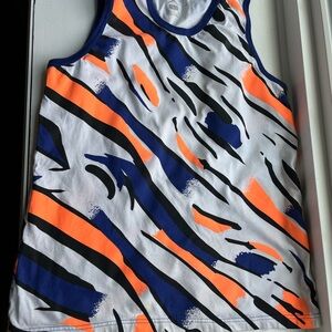 Jordan Orange and Blue Striped Tank Top